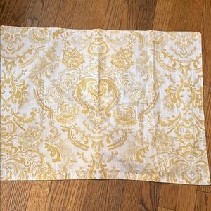 Eastern Accent Yellow and White Damask pillow shams